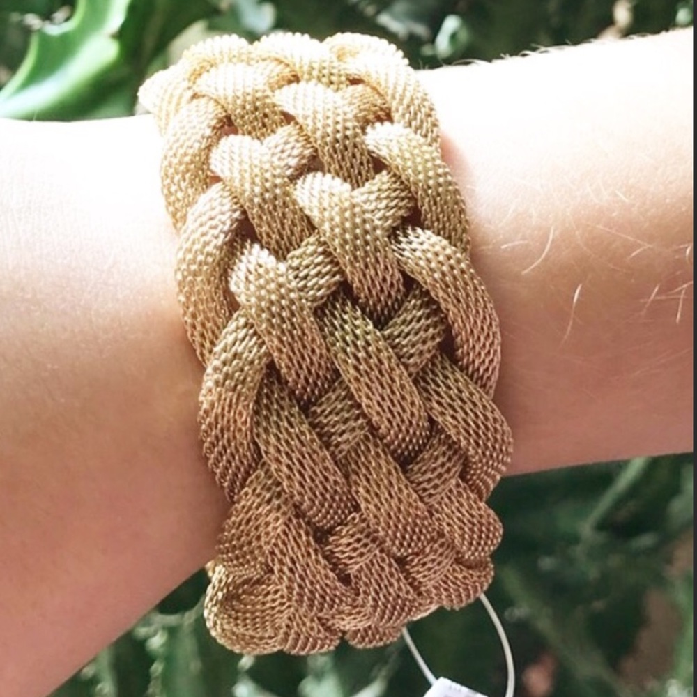 Free People Braided Gold Bracelet